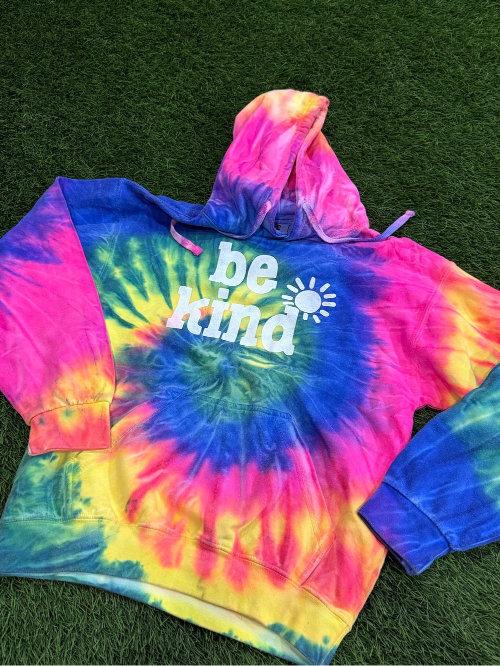 Be Kind -  Hooded Sweatshirt - Tie Dye